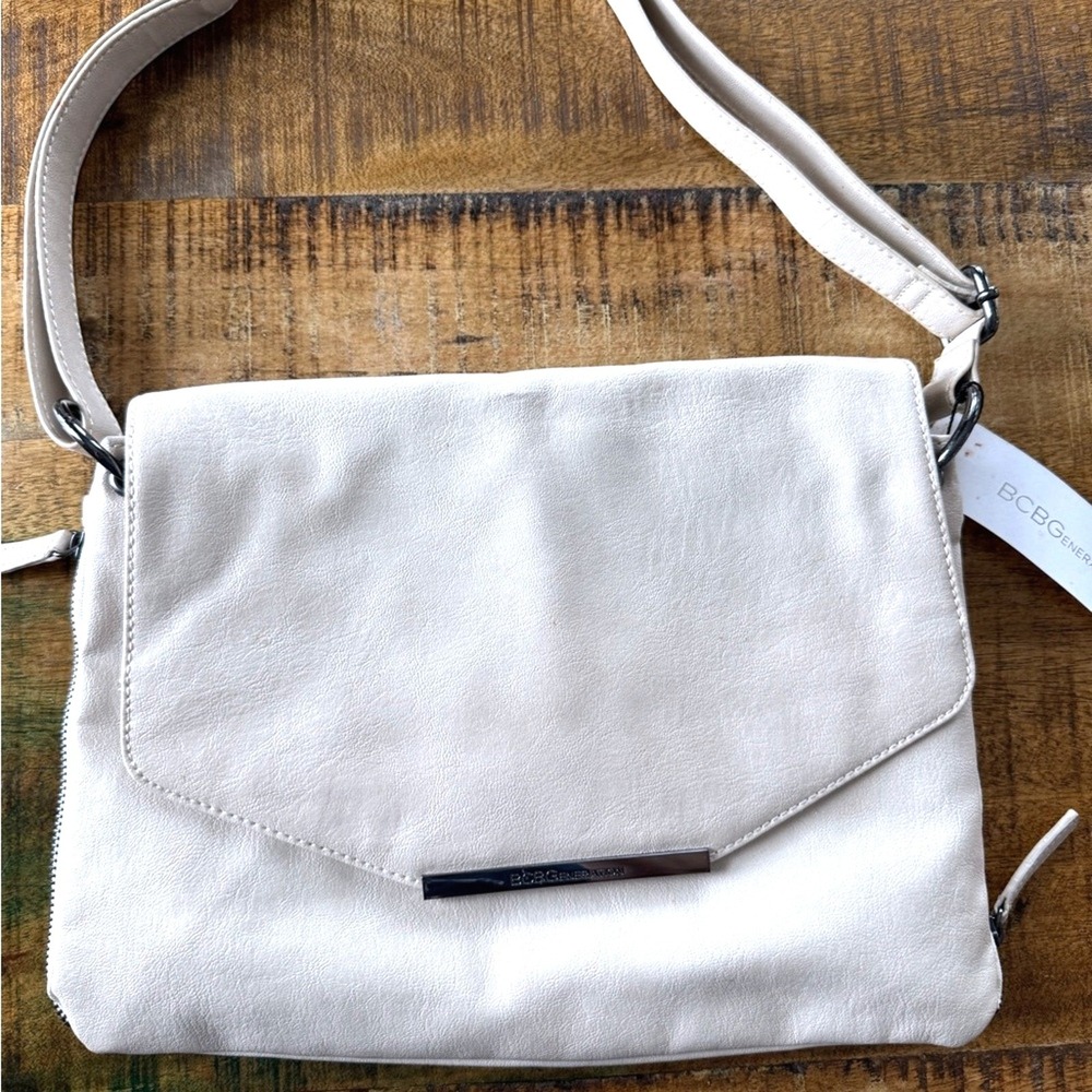 BCBGeneration Off-White Shoulder Bag‎ NWT Adjustable Strap
